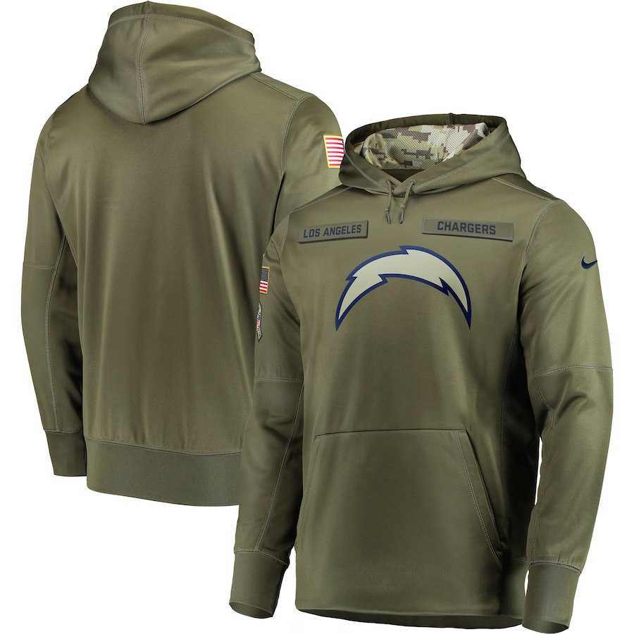 Nike Chargers Olive Salute To Service Men's Pullove Hoodie,We sell and wholesale Nike Chargers Olive Salute To Service Men's Pullove Hoodie on line form chian!